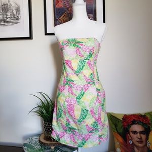 Lilly Pulitzer strapless dress sz4